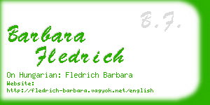 barbara fledrich business card